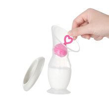 Breastmilk collector stopper spill proof lid suction manual silicone breast pump